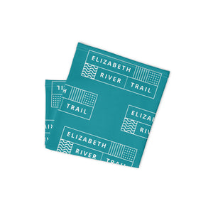 ERT White on Teal Neck Gaiter
