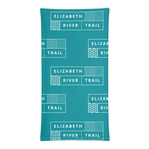 ERT White on Teal Neck Gaiter