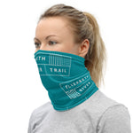 Load image into Gallery viewer, ERT White on Teal Neck Gaiter
