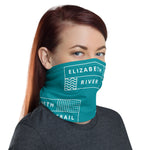 Load image into Gallery viewer, ERT White on Teal Neck Gaiter
